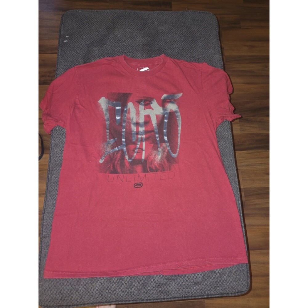 Ecko Unltd Mens XL Red Graphic T Shirt Unlimited Hip Hop Streetwear Logo Tee